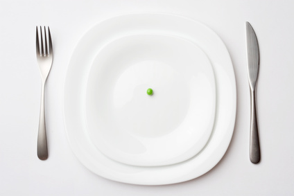 place setting with pea